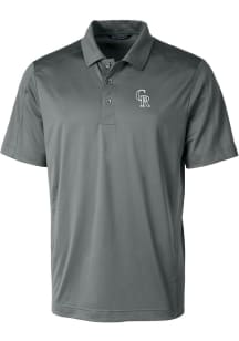 Cutter and Buck Colorado Rockies Mens Grey City Connect Prospect Short Sleeve Polo