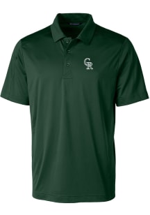 Cutter and Buck Colorado Rockies Mens Green City Connect Prospect Short Sleeve Polo