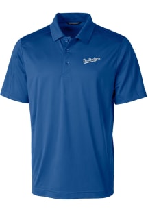 Cutter and Buck Los Angeles Dodgers Mens Blue City Connect Prospect Short Sleeve Polo