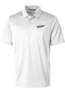 Cutter and Buck Los Angeles Dodgers Mens White City Connect Prospect Short Sleeve Polo