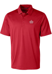Cutter and Buck Miami Marlins Mens Red City Connect Prospect Short Sleeve Polo
