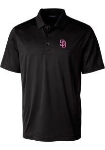 Cutter and Buck San Diego Padres Mens Black City Connect Prospect Short Sleeve Polo