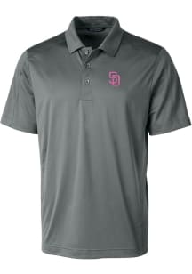 Cutter and Buck San Diego Padres Mens Grey City Connect Prospect Short Sleeve Polo