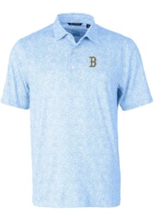 Cutter and Buck Boston Red Sox Mens Light Blue City Connect Pike Constellation Short Sleeve Polo