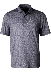 Cutter and Buck Colorado Rockies Mens Black City Connect Pike Constellation Short Sleeve Polo