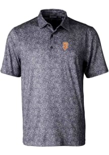 Cutter and Buck San Francisco Giants Mens Black City Connect Pike Constellation Short Sleeve Pol..