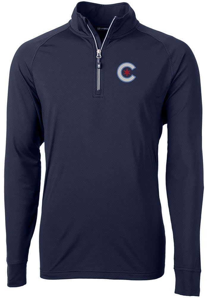 Cutter and Buck Chicago Cubs Mens NAVY City Connect Adapt