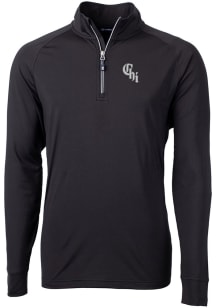 Cutter and Buck Chicago White Sox Mens Black City Connect Adapt Eco Knit Long Sleeve 1/4 Zip Pul..