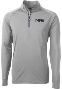 Cutter and Buck Milwaukee Brewers Mens Grey City Connect Adapt Eco Knit Long Sleeve 1/4 Zip Pull..