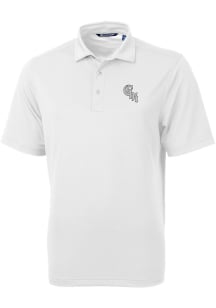 Cutter and Buck Chicago White Sox Mens White City Connect Virtue Eco Pique Short Sleeve Polo