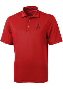 Cutter and Buck Los Angeles Angels Mens Red City Connect Virtue Eco Pique Short Sleeve Polo