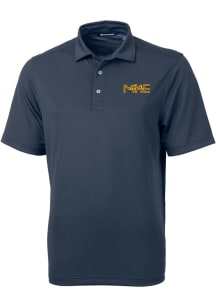 Cutter and Buck Milwaukee Brewers Mens Navy Blue City Connect Virtue Eco Pique Short Sleeve Polo