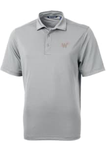 Cutter and Buck Washington Nationals Mens Grey City Connect Virtue Eco Pique Short Sleeve Polo
