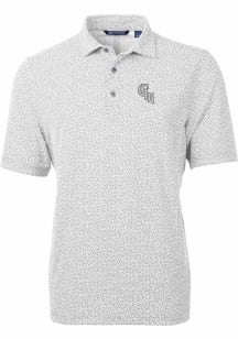 Cutter and Buck Chicago White Sox Mens Grey City Connect Virtue Eco Pique Botanical Short Sleeve..