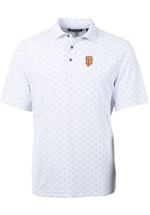 Cutter and Buck San Francisco Giants Mens White City Connect Virtue Eco Pique Tle Short Sleeve P..