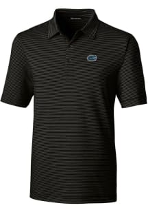 Cutter and Buck Florida Gators Mens Black Forge Pencil Stripe Big and Tall Polos Shirt
