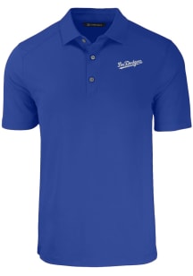 Cutter and Buck Los Angeles Dodgers Mens Blue City Connect Forge Short Sleeve Polo