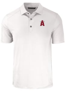 Cutter and Buck Los Angeles Angels Mens White City Connect Forge Short Sleeve Polo