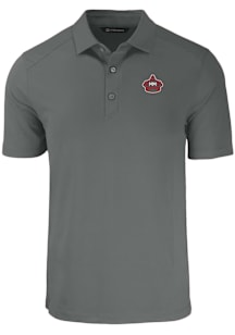 Cutter and Buck Miami Marlins Mens Charcoal City Connect Forge Series Short Sleeve Polo