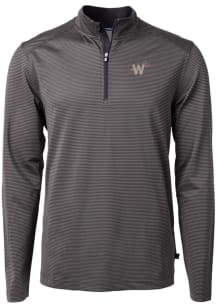 Cutter and Buck Washington Nationals Mens Black City Connect Virtue Eco Pique Micro Stripe Long ..