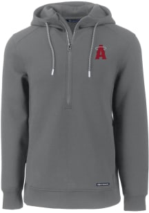 Cutter and Buck Los Angeles Angels Mens Grey City Connect Roam Long Sleeve Hoodie