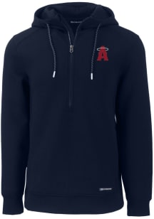 Cutter and Buck Los Angeles Angels Mens Navy Blue City Connect Roam Long Sleeve Hoodie