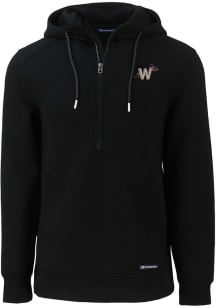 Cutter and Buck Washington Nationals Mens Black City Connect Roam Long Sleeve Hoodie