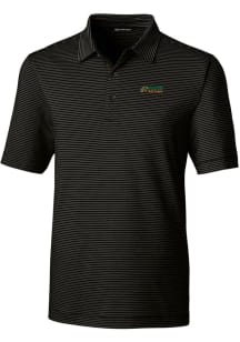 Cutter and Buck Florida A&amp;M Rattlers Mens Black Forge Pencil Stripe Big and Tall Polos Shirt