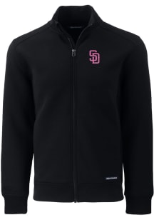 Cutter and Buck San Diego Padres Mens Black City Connect Roam Light Weight Jacket