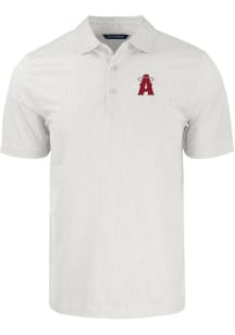 Cutter and Buck Los Angeles Angels Mens White City Connect Pike Symmetry Short Sleeve Polo