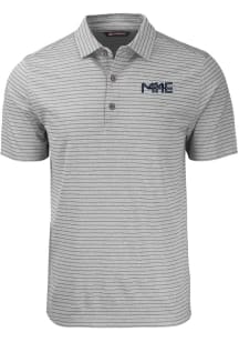 Cutter and Buck Milwaukee Brewers Mens Grey City Connect Forge Heather Stripe Short Sleeve Polo