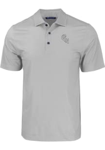 Cutter and Buck Chicago White Sox Mens Grey City Connect Pike Eco Geo Print Short Sleeve Polo