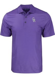 Cutter and Buck Colorado Rockies Mens Purple City Connect Pike Eco Geo Print Short Sleeve Polo