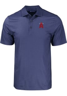 Cutter and Buck Los Angeles Angels Mens Navy Blue City Connect Pike Eco Geo Print Short Sleeve P..