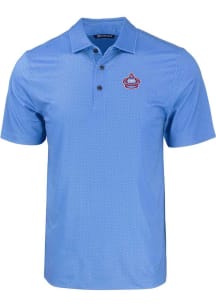 Cutter and Buck Miami Marlins Mens Light Blue City Connect Pike Eco Geo Print Short Sleeve Polo