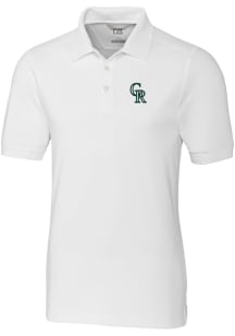 Cutter and Buck Colorado Rockies Mens White City Connect Advantage Short Sleeve Polo
