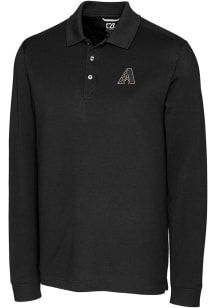 Cutter and Buck Arizona Diamondbacks Mens Black City Connect Advantage Long Sleeve Polo Shirt