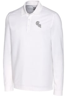 Cutter and Buck Chicago White Sox Mens White City Connect Advantage Long Sleeve Polo Shirt