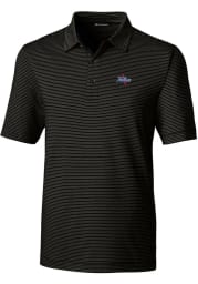 Cutter and Buck Tulsa Golden Hurricanes Mens Black Forge Pencil Stripe Big and Tall Polos Shirt