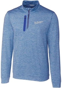 Cutter and Buck Los Angeles Dodgers Mens Blue City Connect Stealth Long Sleeve 1/4 Zip Pullover