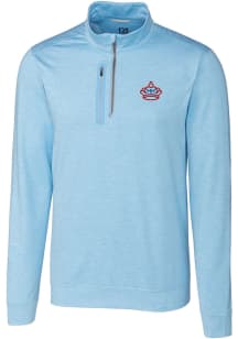 Cutter and Buck Miami Marlins Mens Light Blue City Connect Stealth Long Sleeve 1/4 Zip Pullover