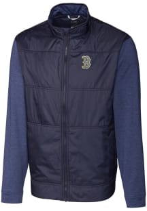 Cutter and Buck Boston Red Sox Mens Navy Blue City Connect Stealth Medium Weight Jacket