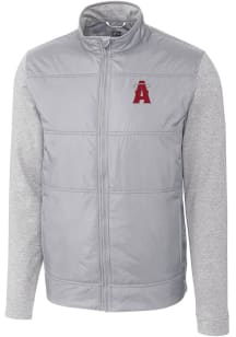 Cutter and Buck Los Angeles Angels Mens Grey City Connect Stealth Medium Weight Jacket