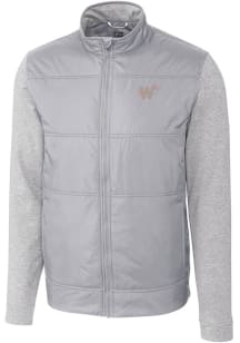 Cutter and Buck Washington Nationals Mens Grey City Connect Stealth Medium Weight Jacket