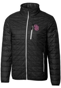 Cutter and Buck San Diego Padres Mens Black City Connect Rainier PrimaLoft Filled Jacket