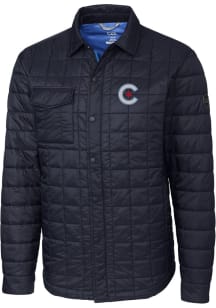 Cutter and Buck Chicago Cubs Mens Navy Blue City Connect Rainier PrimaLoft Outerwear Lined Jacke..