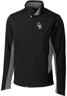 Cutter and Buck Colorado Rockies Mens Black City Connect Navigate Light Weight Jacket
