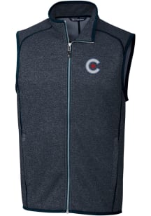 Cutter and Buck Chicago Cubs Mens Navy Blue City Connect Mainsail Sleeveless Jacket