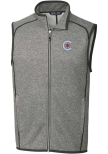 Cutter and Buck Chicago Cubs Mens Grey City Connect Mainsail Sleeveless Jacket