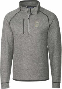 Cutter and Buck Boston Red Sox Mens Grey City Connect Mainsail Long Sleeve 1/4 Zip Pullover